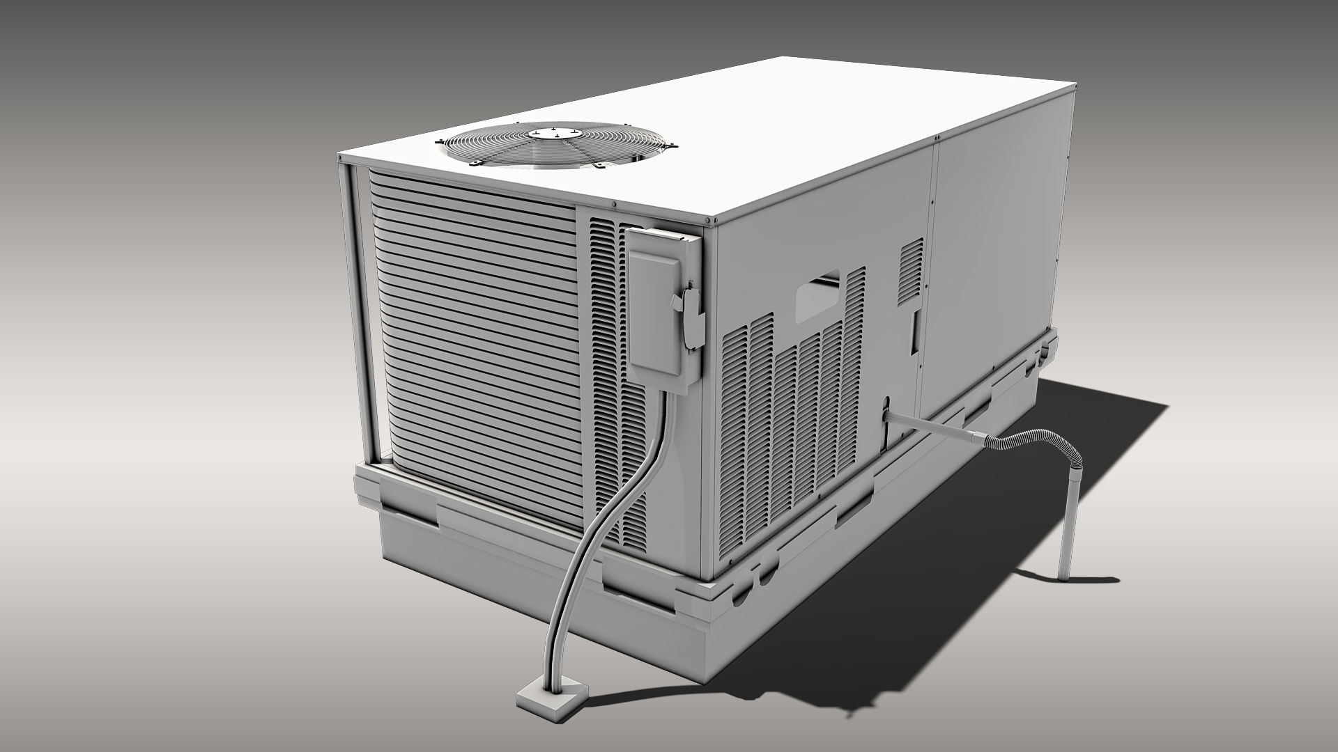 Carrier Rooftop Air Conditioner Low-poly 3D model_9