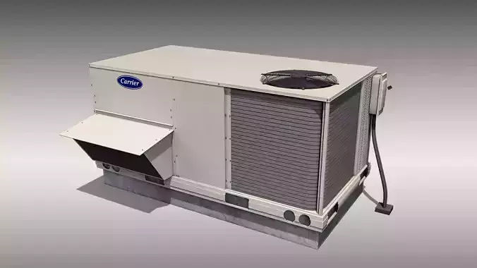 Carrier Rooftop Air Conditioner Low-poly 3D model