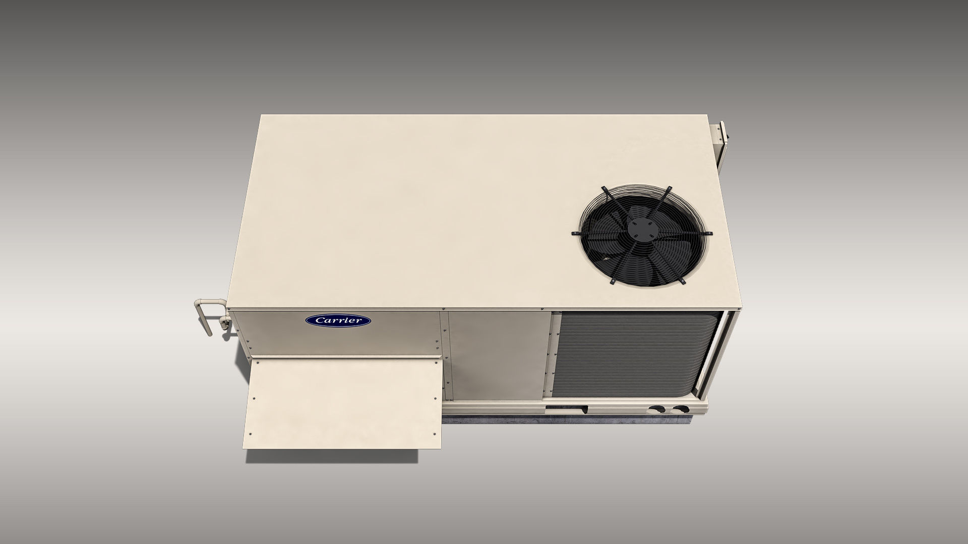 Carrier Rooftop Air Conditioner Low-poly 3D model_2