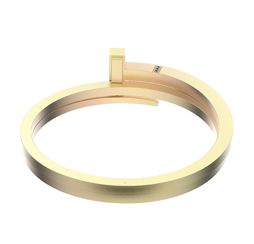 Bracelet T symbol 3D print model_5