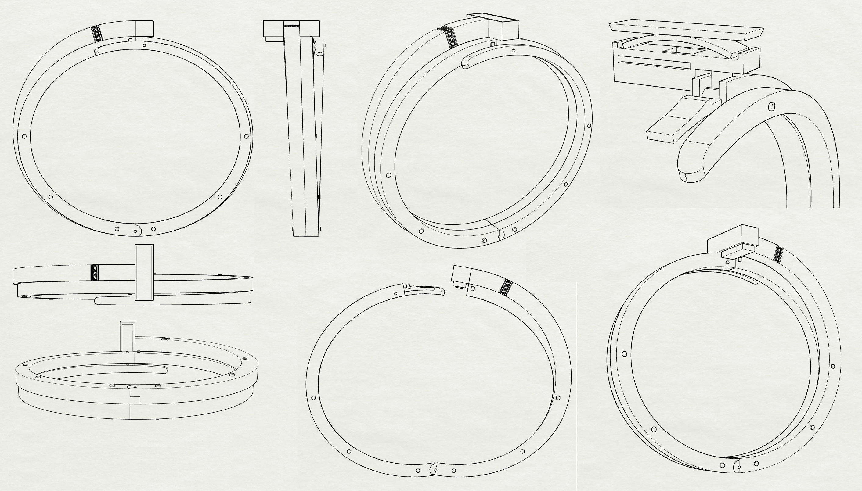 Bracelet T symbol 3D print model_8