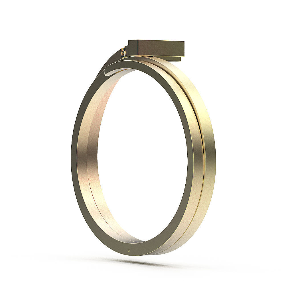 Bracelet T symbol 3D print model_6