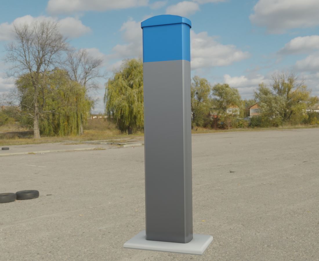 Parking Machine Low-poly 3D model_7