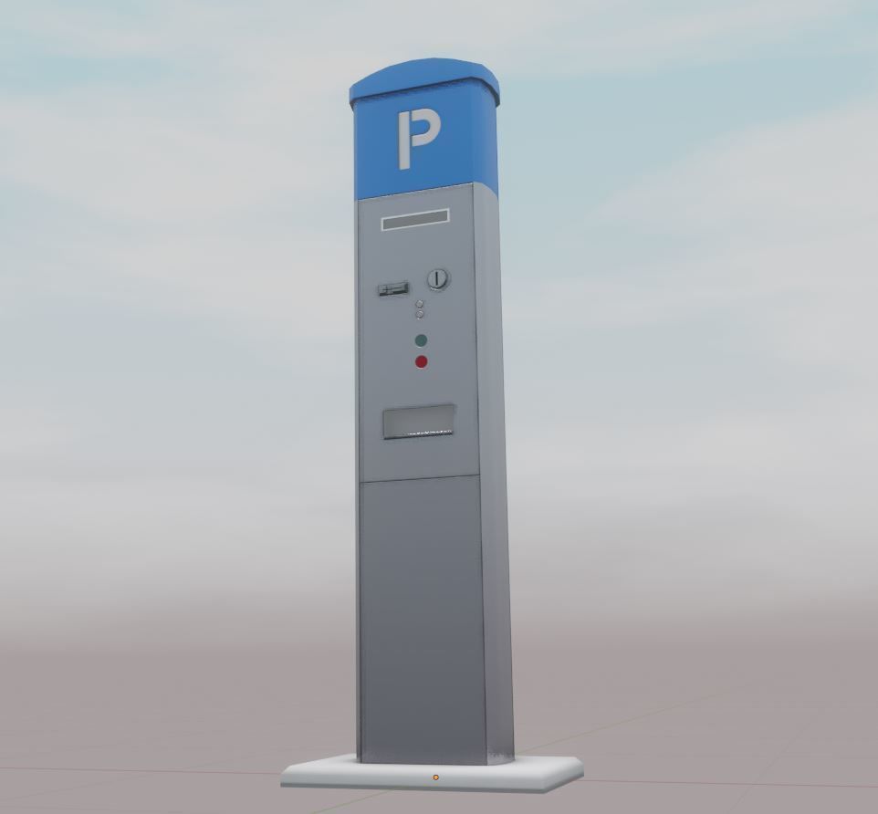 Parking Machine Low-poly 3D model_5