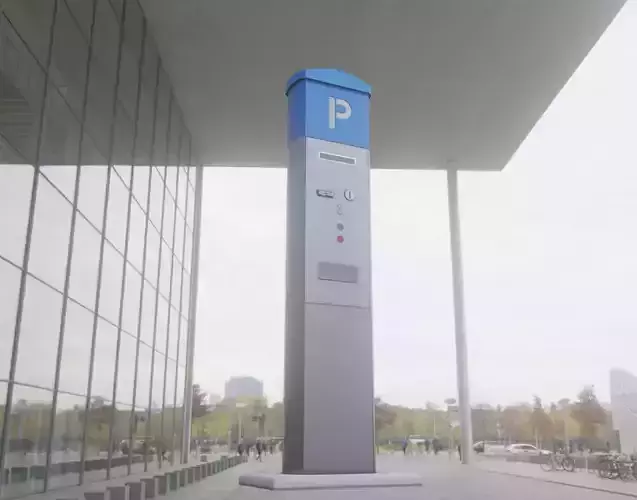 Parking Machine Low-poly 3D model