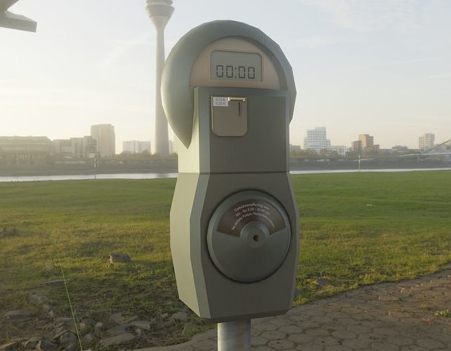 Parking Meter 1 Low-poly 3D model