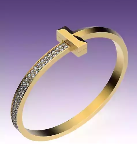 Bracelet T Wide 3D print model