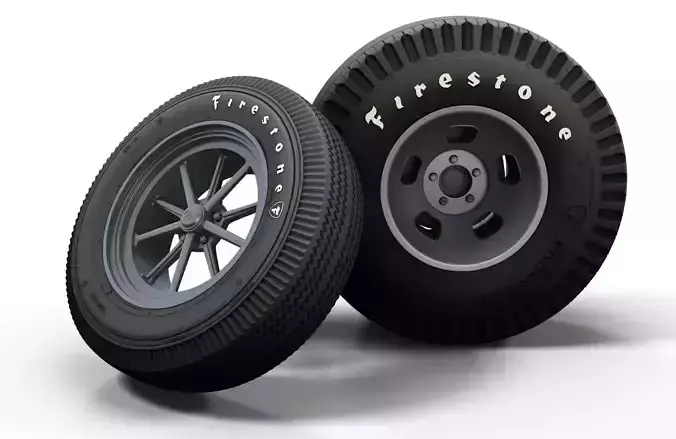 Hot Rod Gasser wheels 3D model
