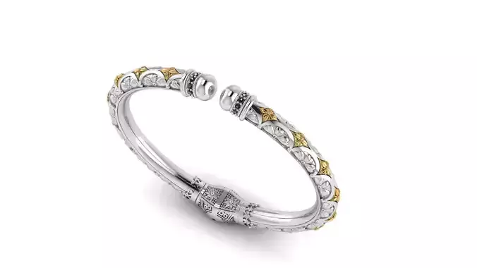 Bracelet with patterns antique bracelet 3D print model