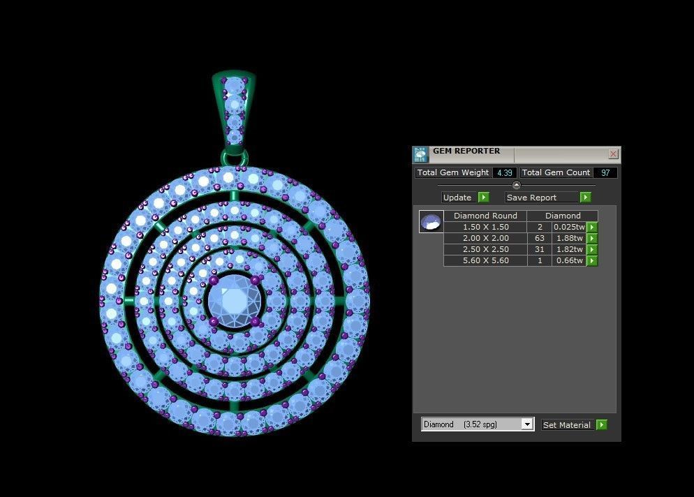 Solitaire Women Pendant  3D model_4