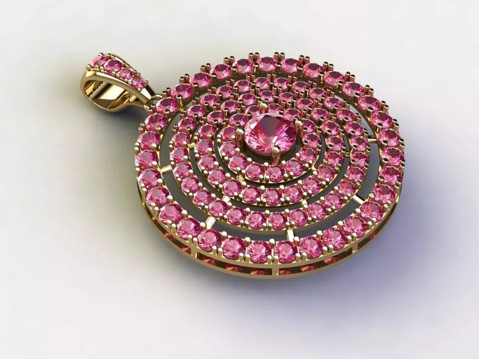 Solitaire Women Pendant  3D model_0