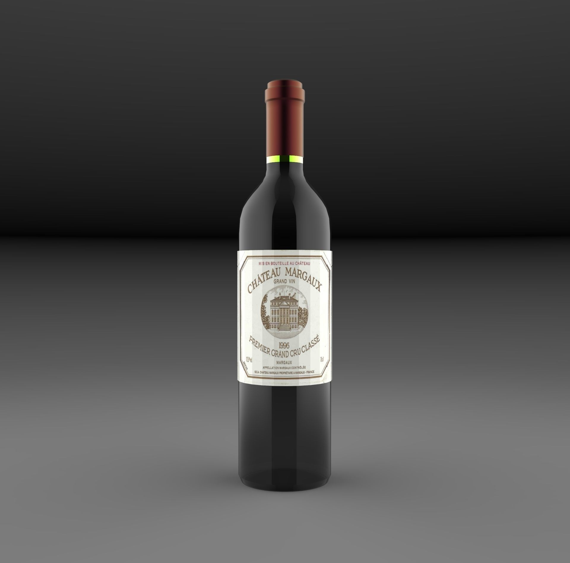 1994 Chateau Margaux - Margaux 1er Grand Cru Classe - 1 Bottle Free 3D model_1
