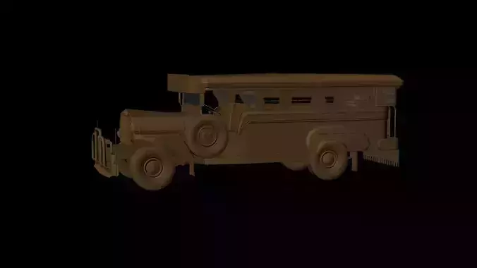 Jeepney school bus 3D model