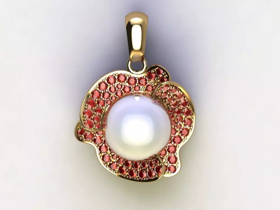 Solitaire women pendant new 2020 3D model_0