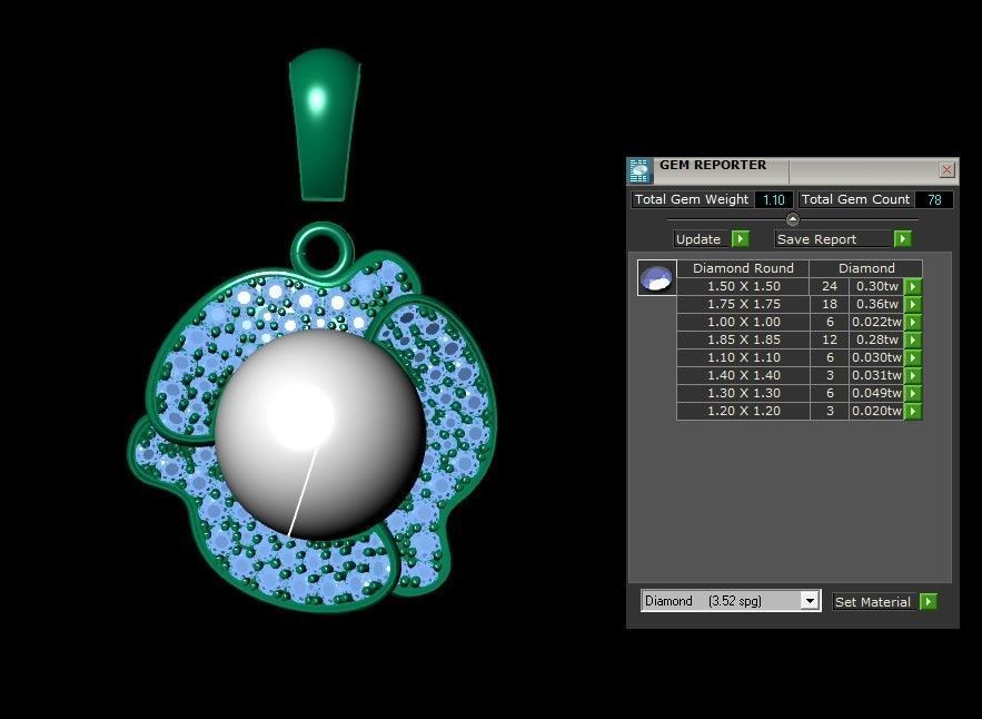 Solitaire women pendant new 2020 3D model_3