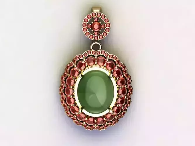 New idea pendant with natural gem Solitaire women