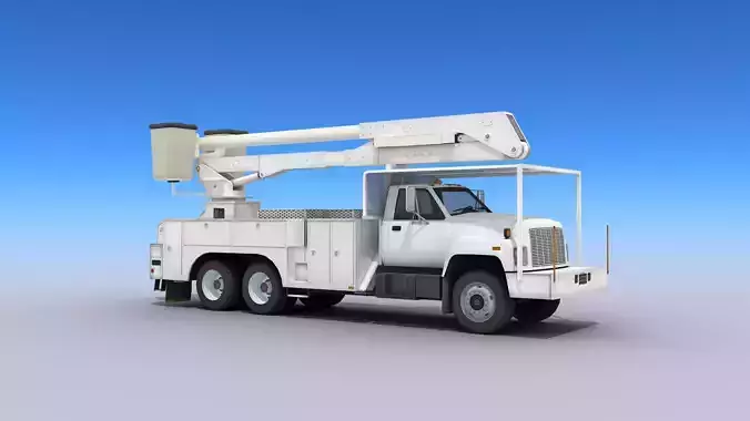 Utility Bucket Truck Low-poly 3D model