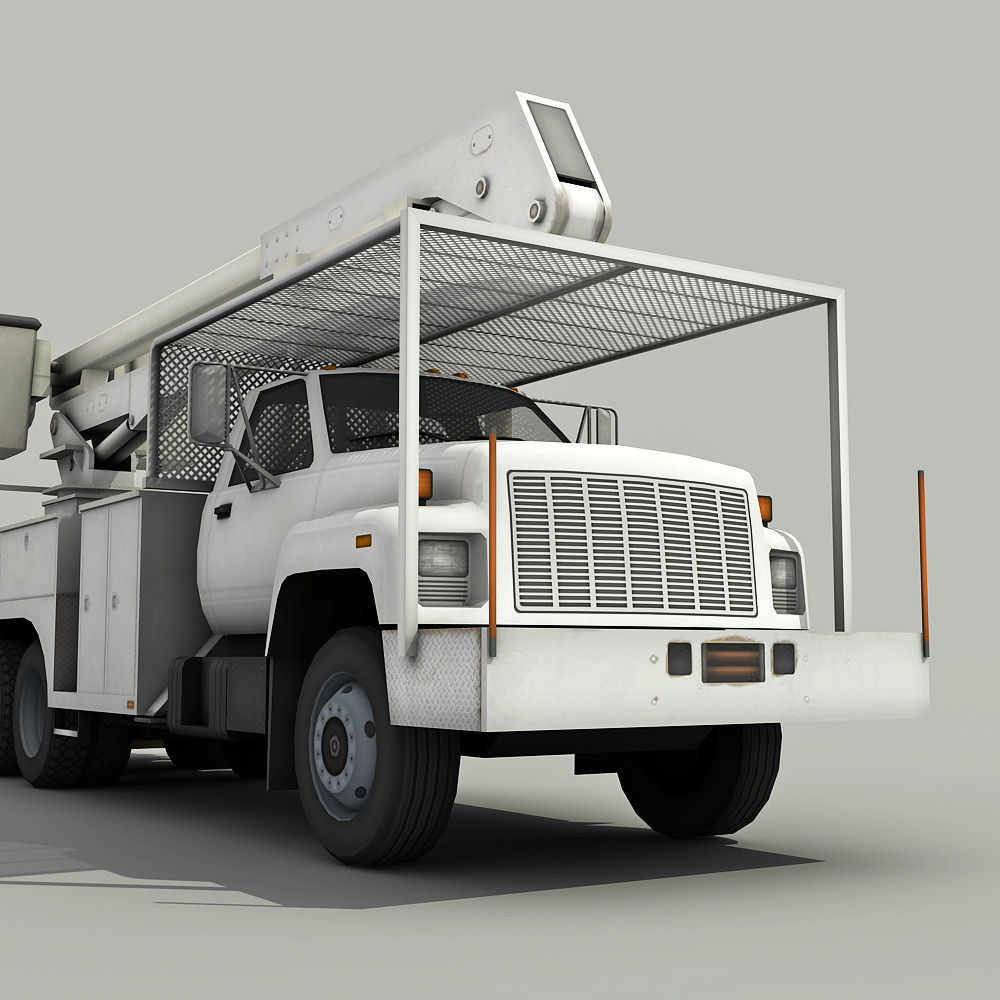 Utility Bucket Truck 3D Model Game ready .max .tga .unitypackage