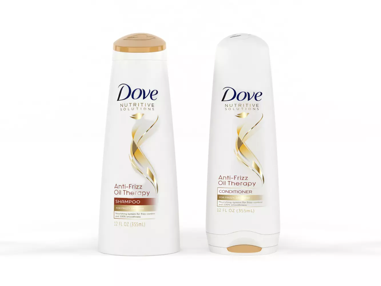 Dove Nutritive Solutions Shampoo and Conditioner 3D model_0