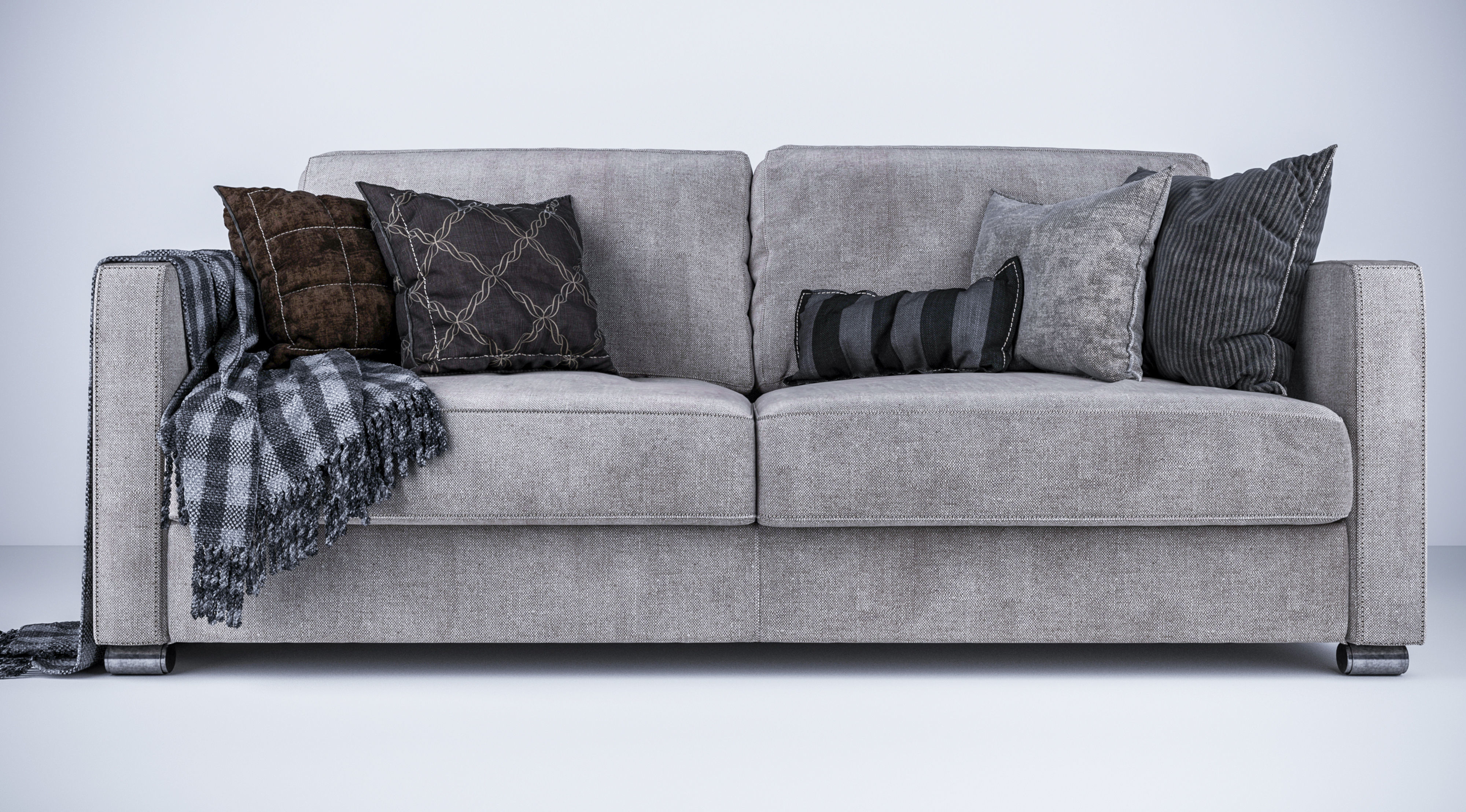 Modern Sofa 2 Seats Longue 3D model 3D model_3