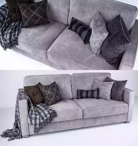 Modern Sofa 2 Seats Longue 3D model