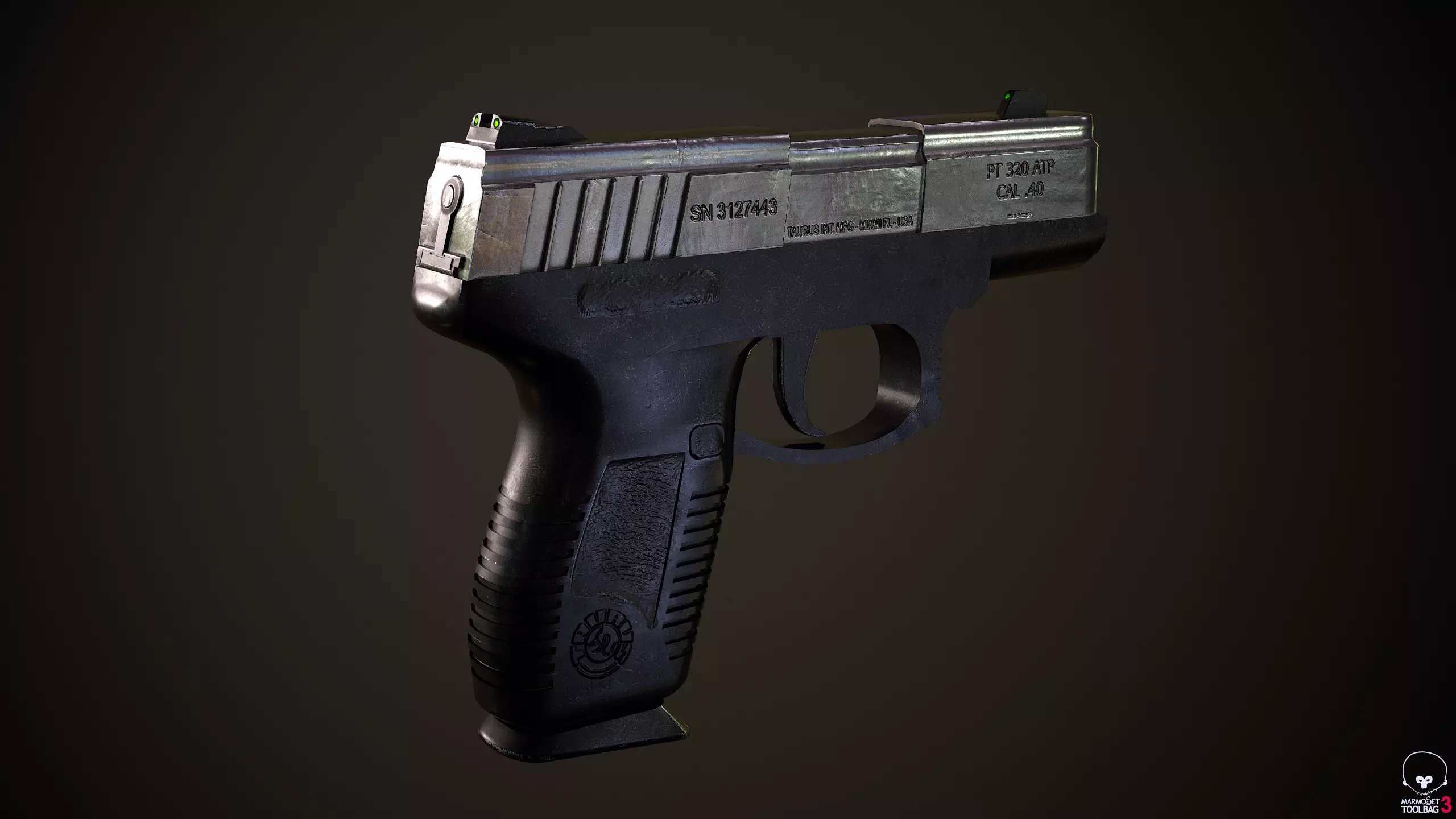 Taurus pt 320 Pistol 3D model 3D model_0