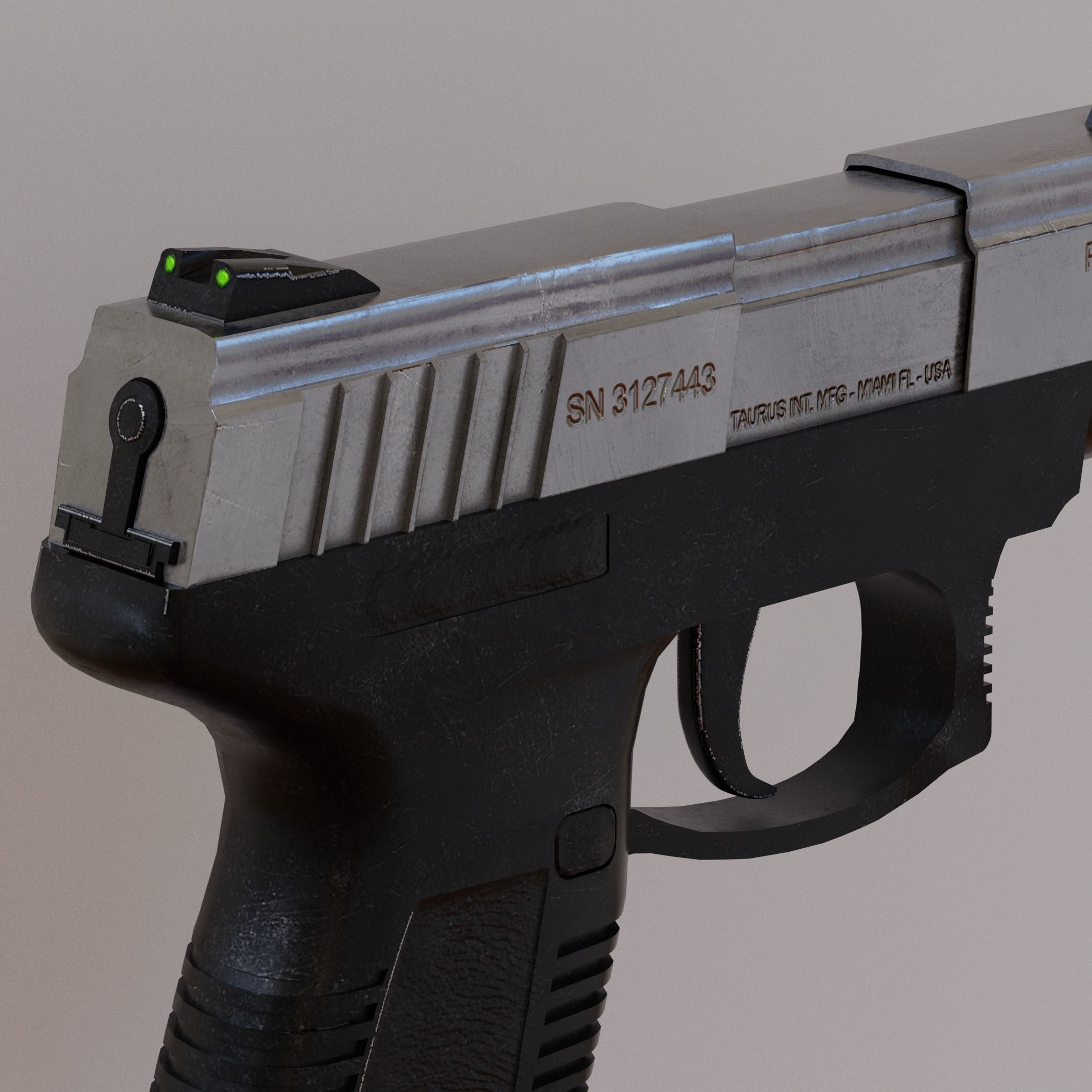 Taurus pt 320 Pistol 3D model 3D model_6