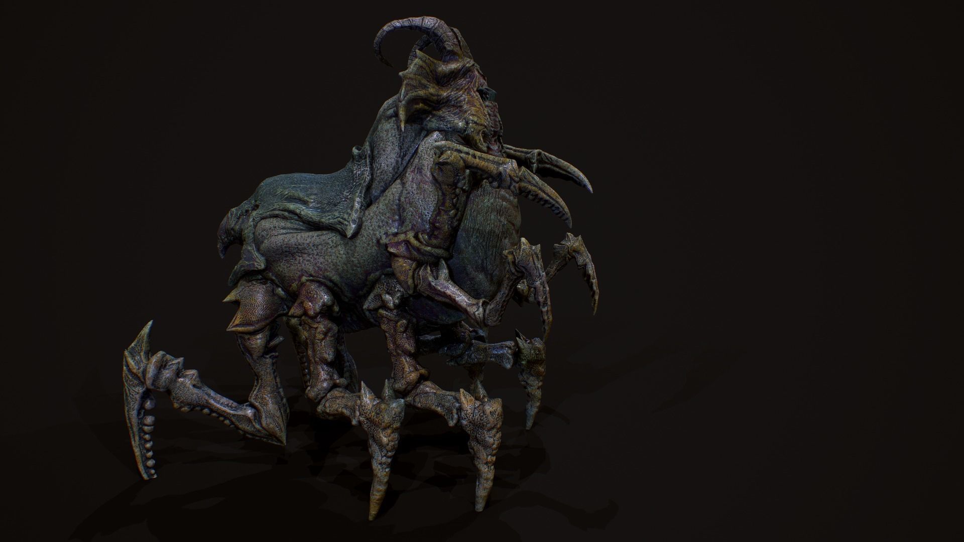 Arachnoid Creature Low-poly 3D model_2