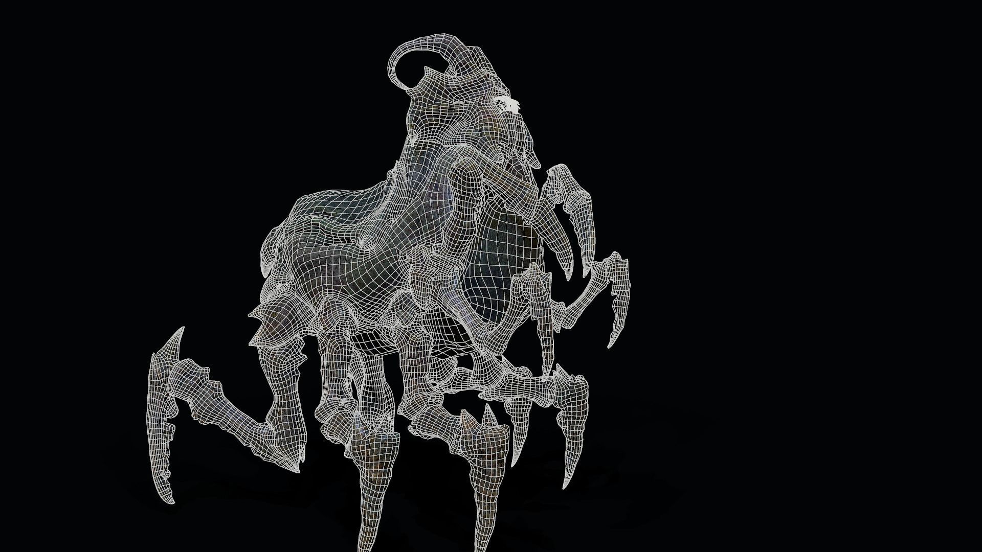 Arachnoid Creature Low-poly 3D model_8