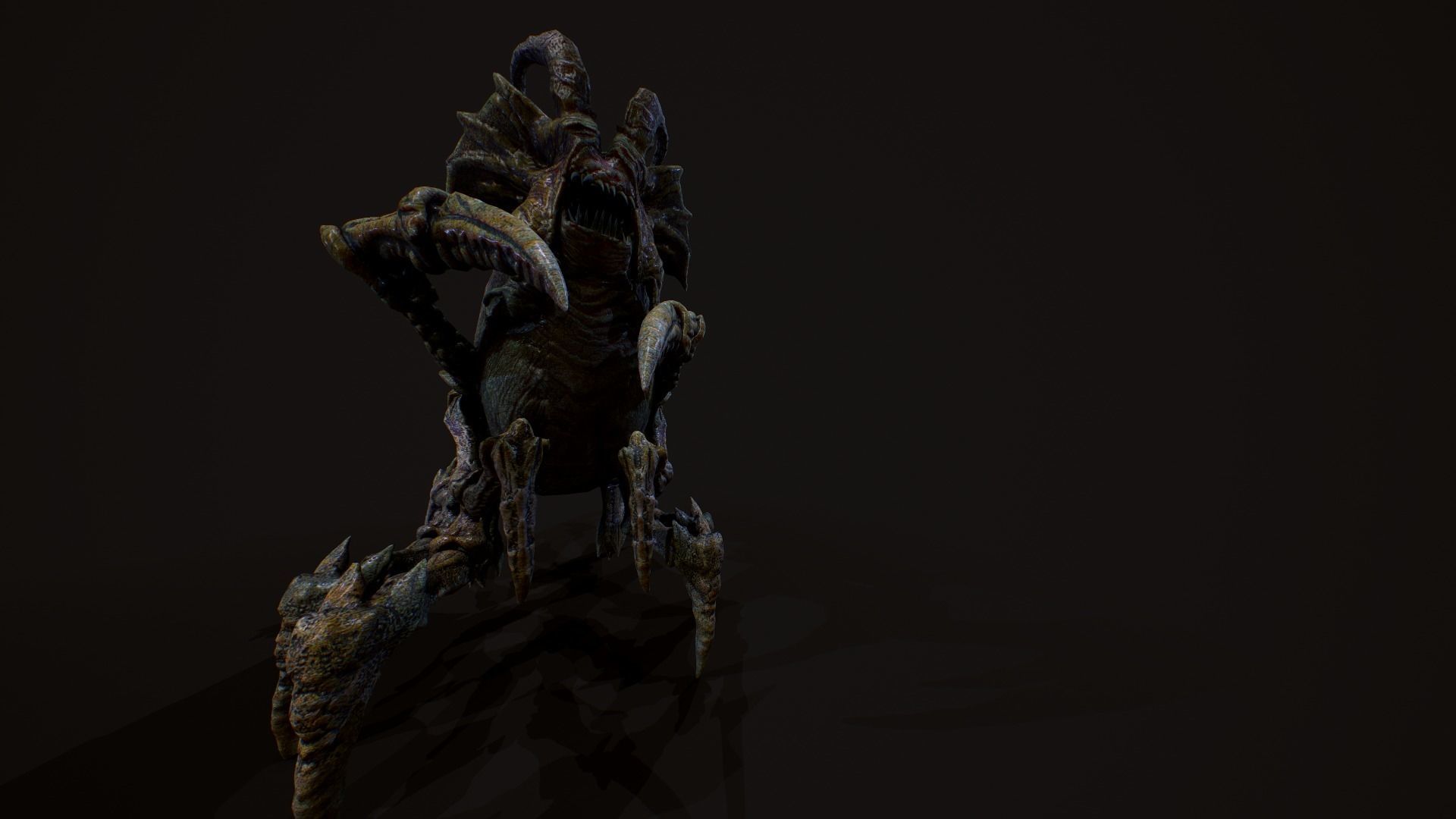 Arachnoid Creature Low-poly 3D model_7