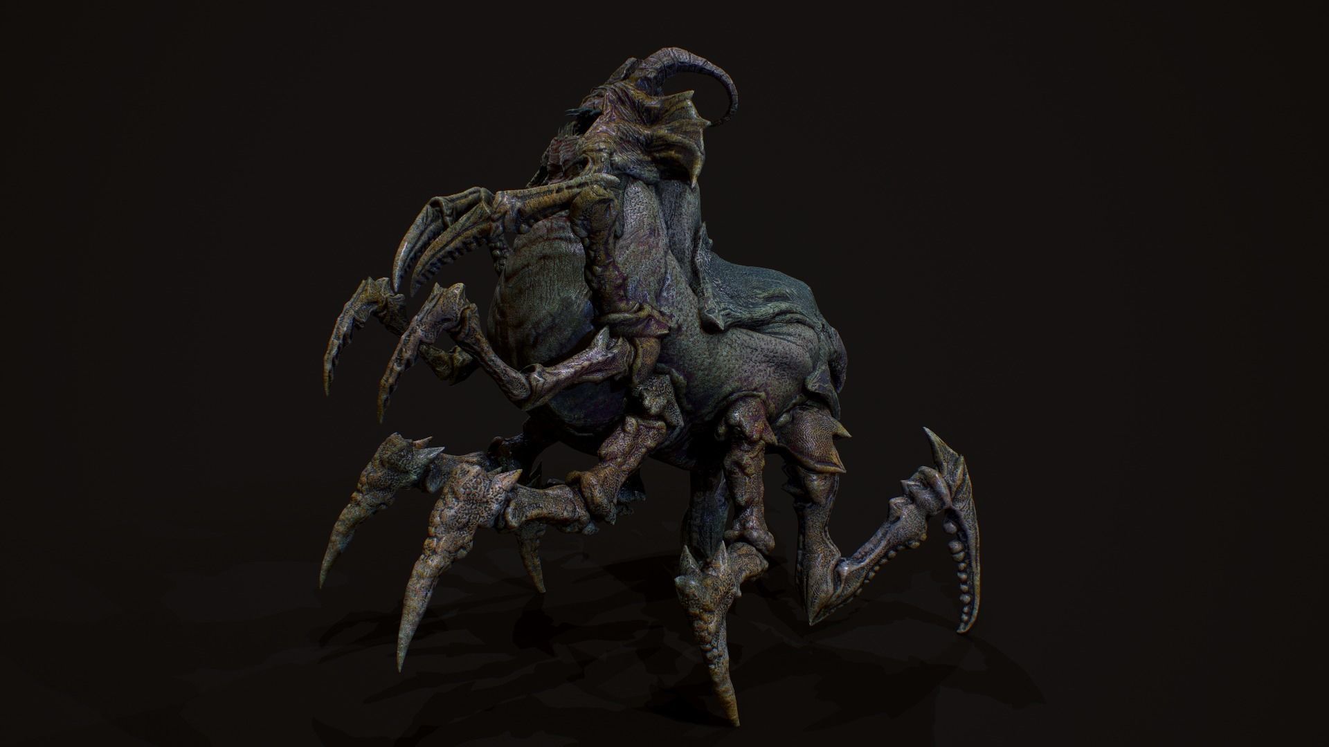 Arachnoid Creature Low-poly 3D model_6