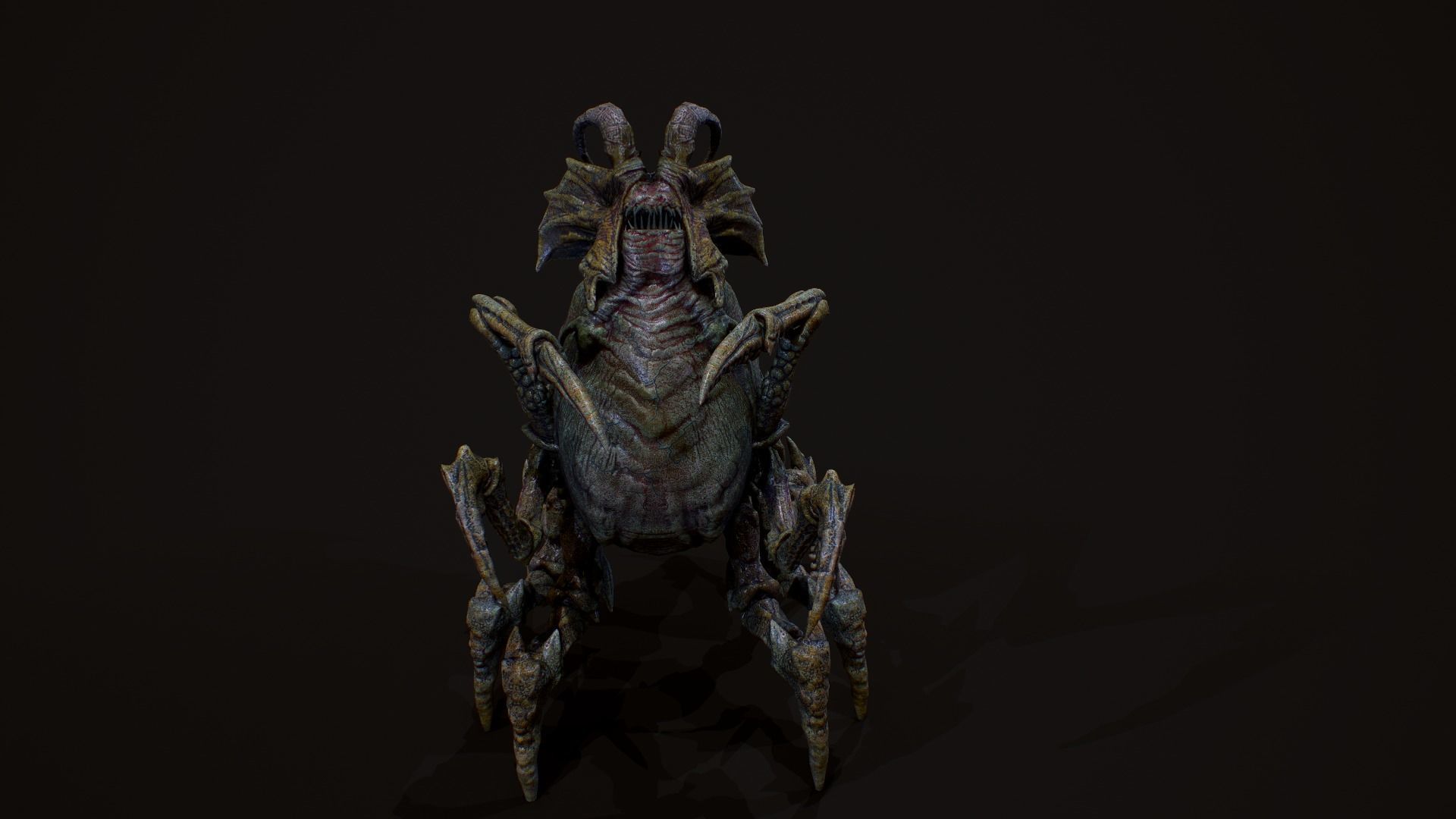 Arachnoid Creature Low-poly 3D model_3