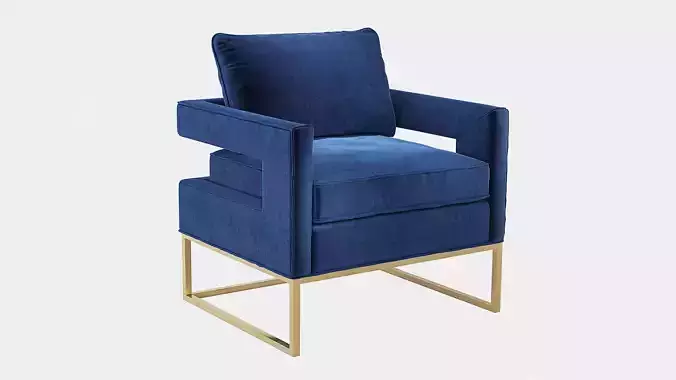 Bevin Accent Chair One Kings Lane 3D model