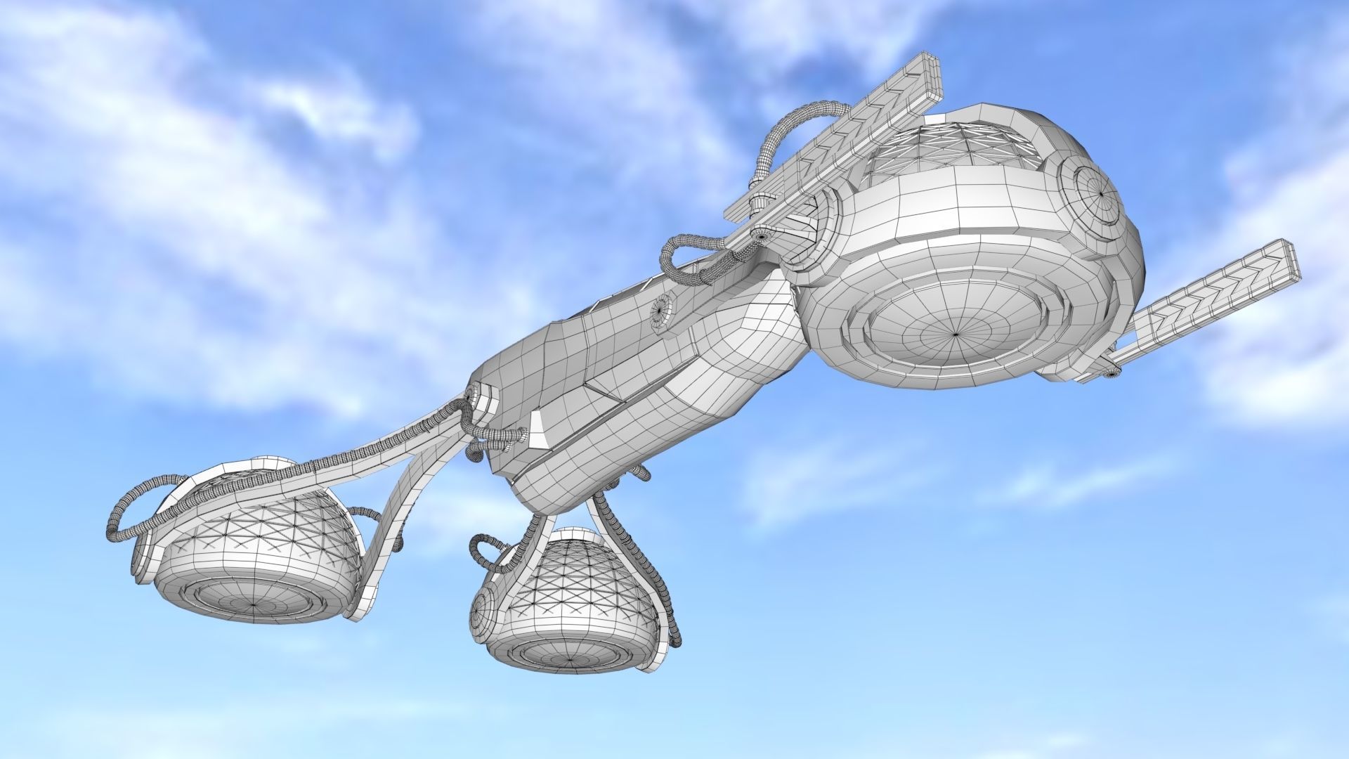  Land vehicle sci fi air 3D model_4