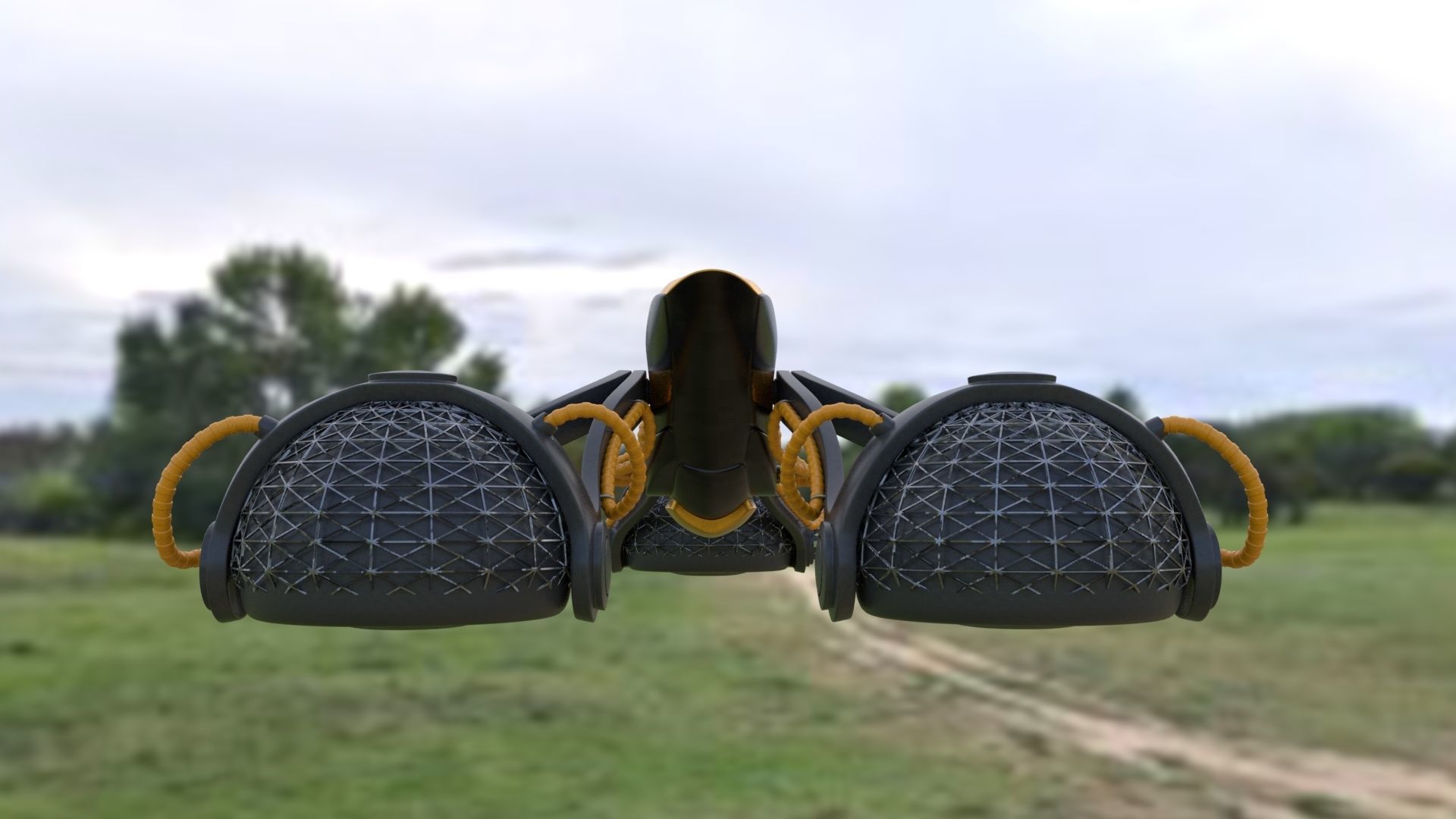  Land vehicle sci fi air 3D model_15