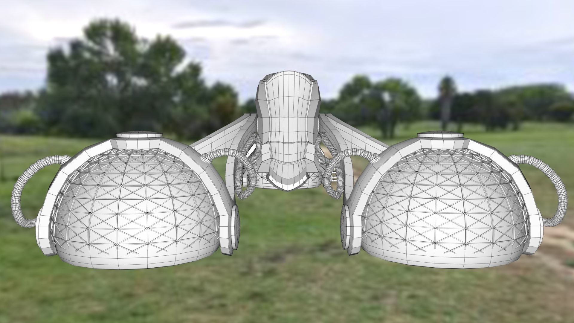  Land vehicle sci fi air 3D model_6