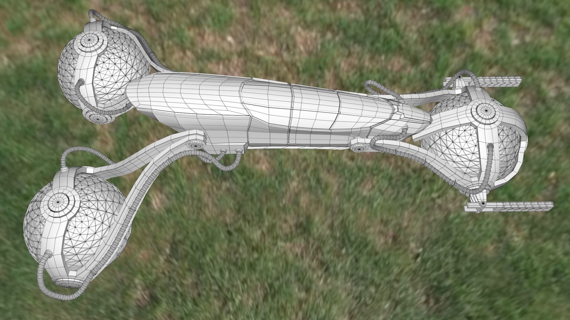  Land vehicle sci fi air 3D model_5