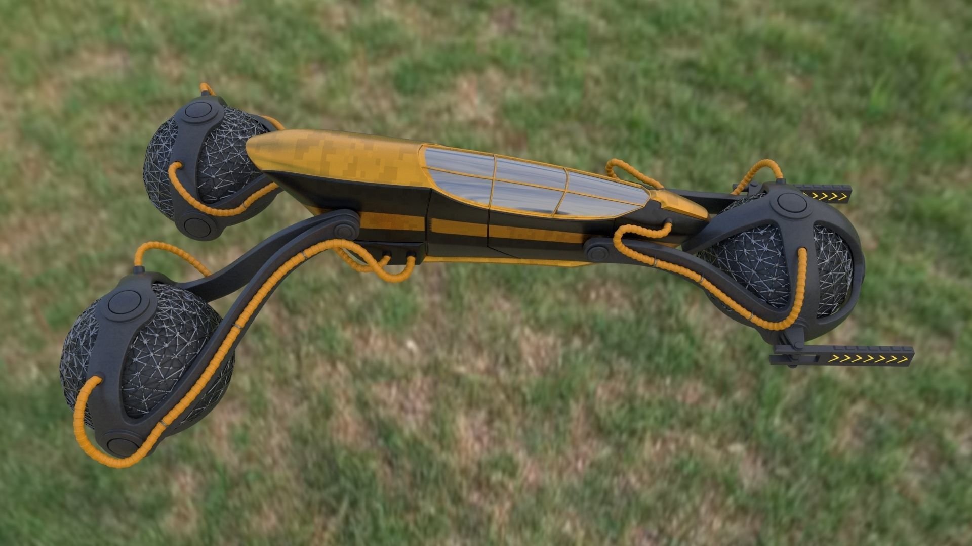  Land vehicle sci fi air 3D model_12