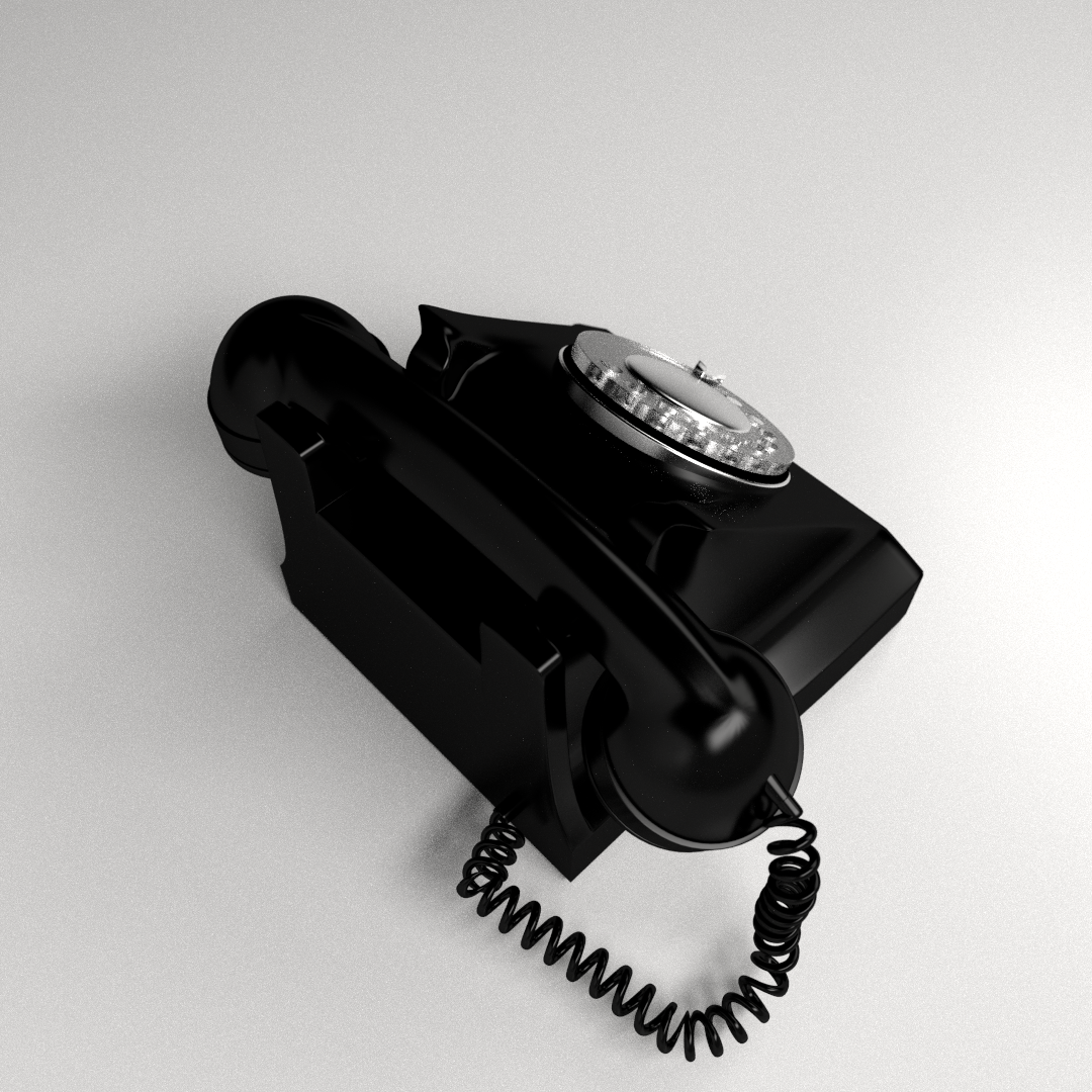 Rotary Phone 3D model_2