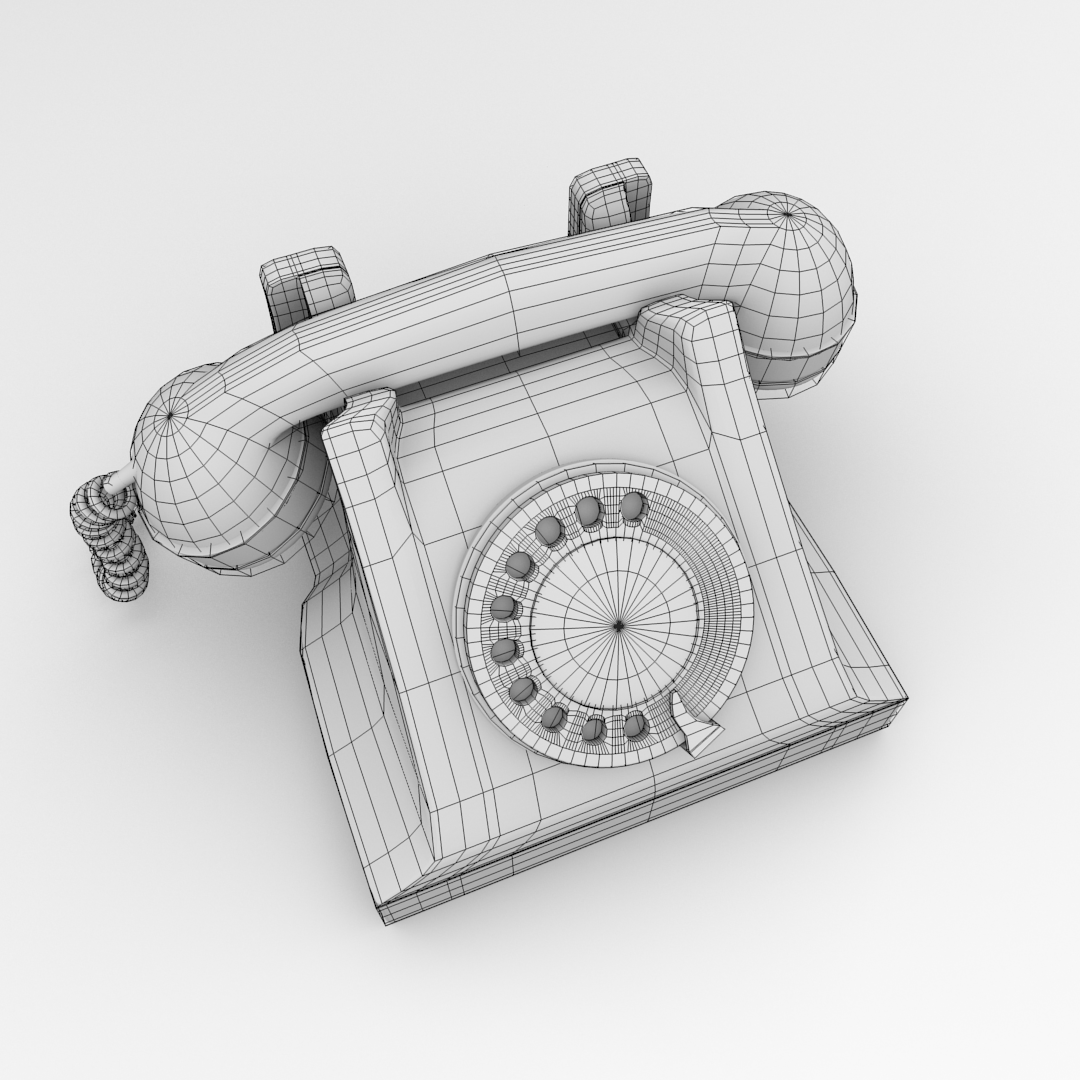 Rotary Phone 3D model_4