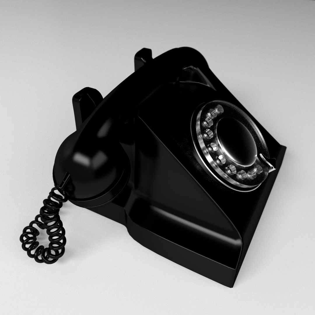 Rotary Phone 3D model_1