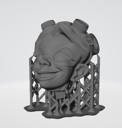 Harley QuinnSteampunk Pinup 3D print model_26
