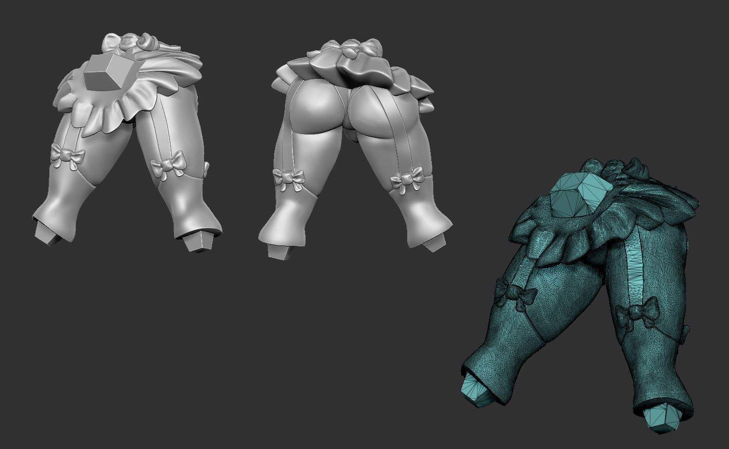 Harley QuinnSteampunk Pinup 3D print model_15