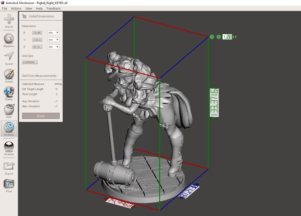 Harley QuinnSteampunk Pinup 3D print model_25