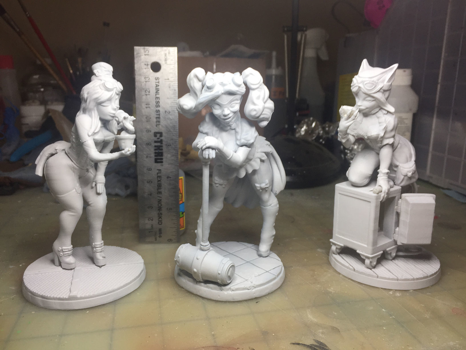 Harley QuinnSteampunk Pinup 3D print model_47