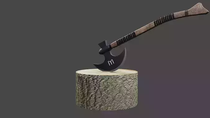 turgut alp axe low poly