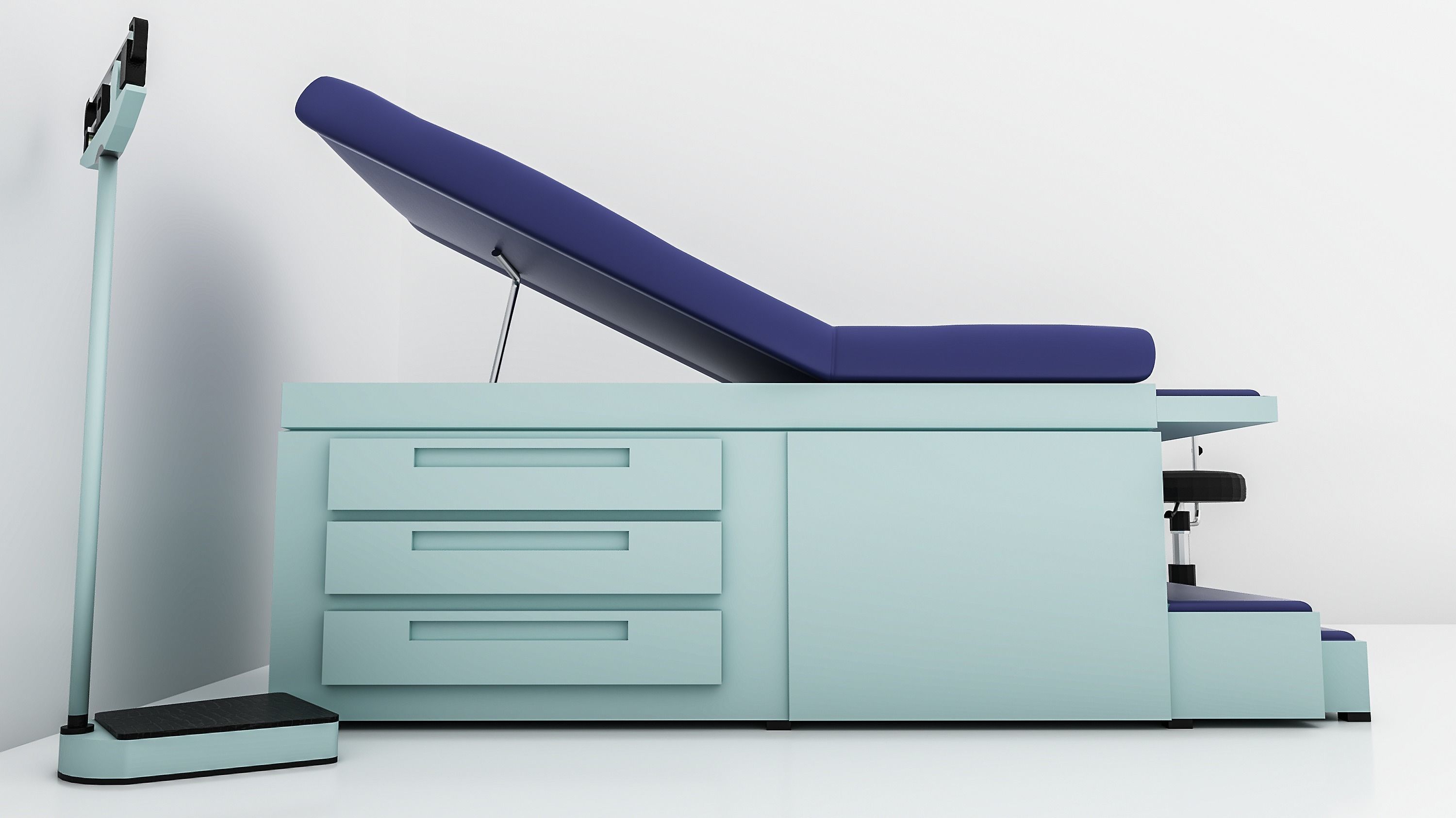 Medical Furniture -Equipment - Clinic Exam Table - 3D model_8