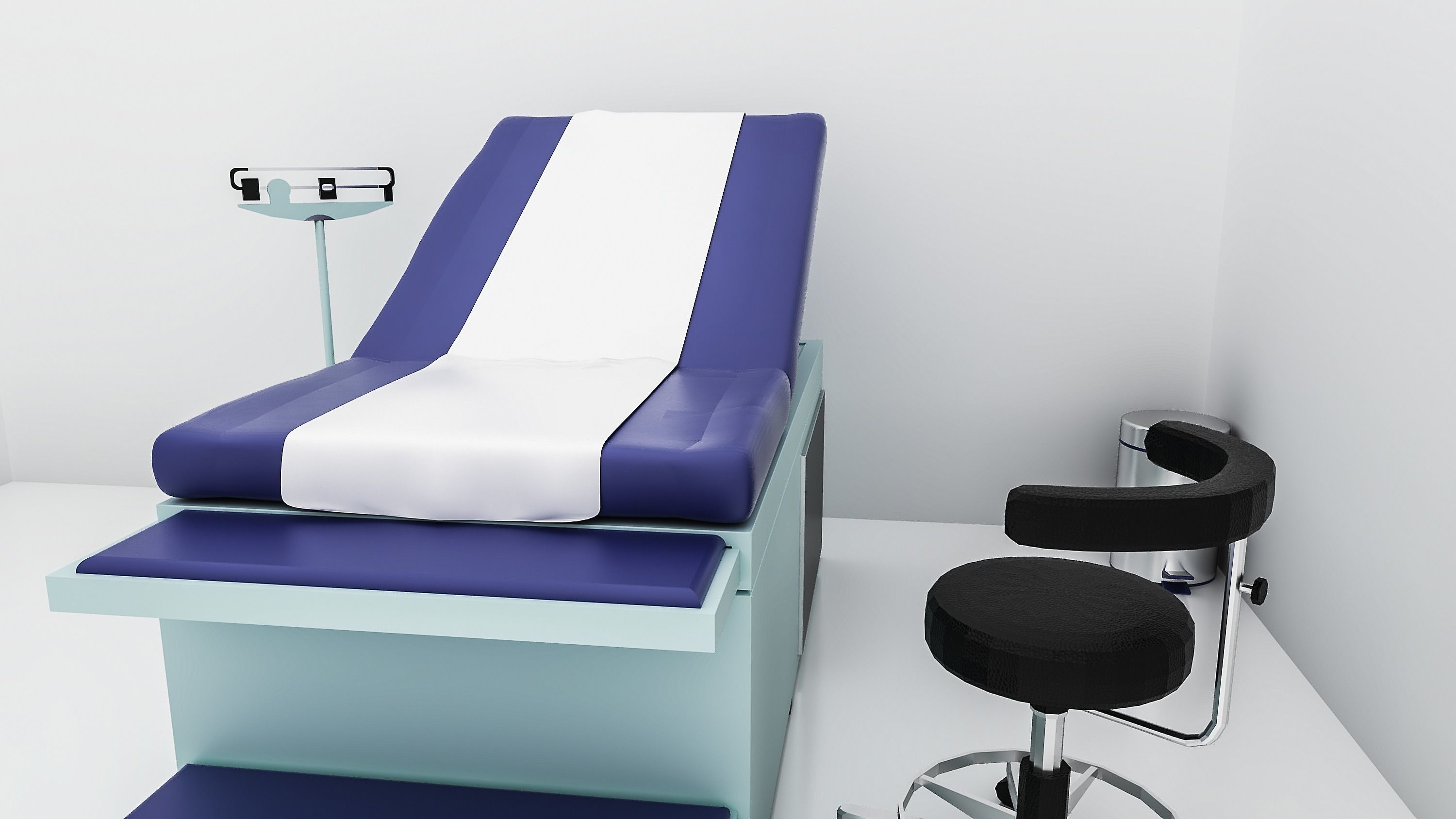 Medical Furniture -Equipment - Clinic Exam Table - 3D model_5