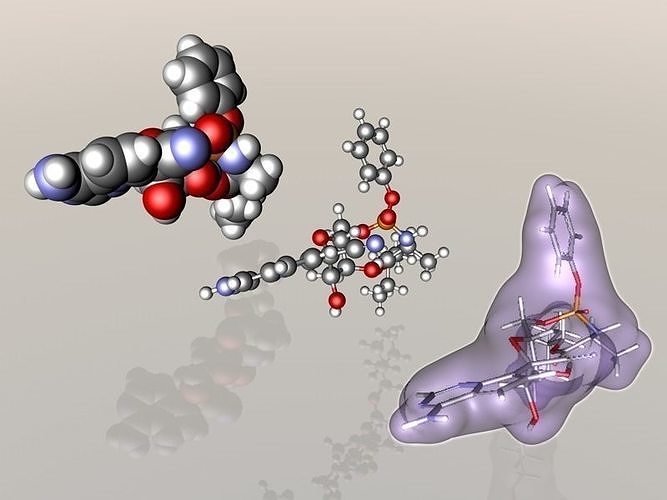 Remdesivir molecule 3D model