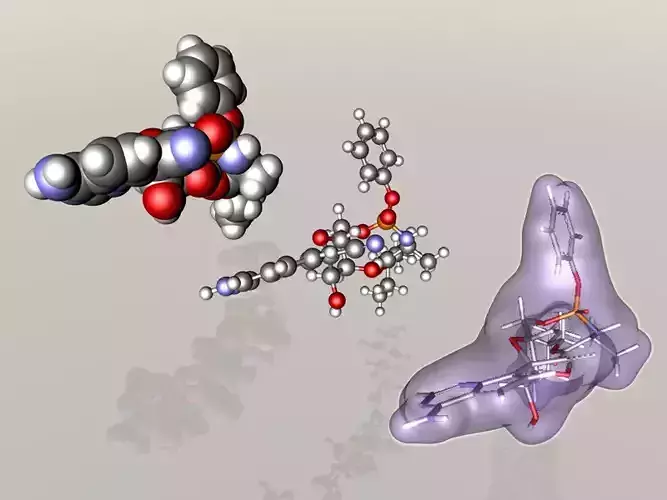 Remdesivir molecule 3D model
